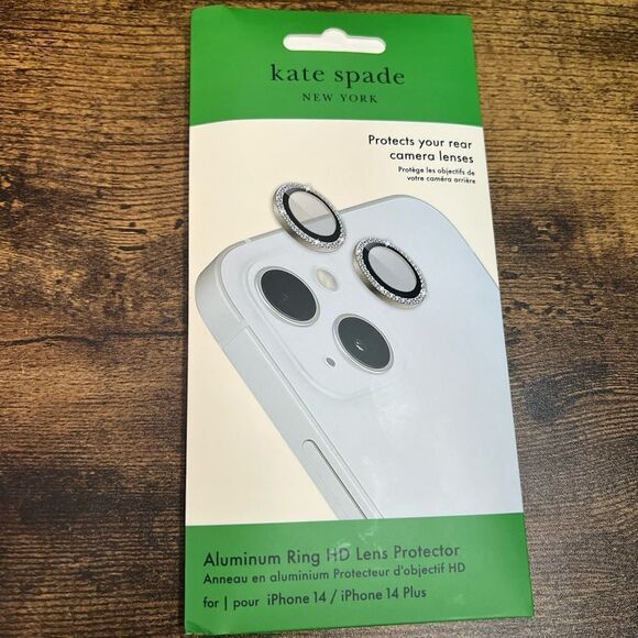 Kate Spade New York Apple iPhone 14/ Plus Ring Lens Protector in Stone Gold. New - Picture 5 of 8